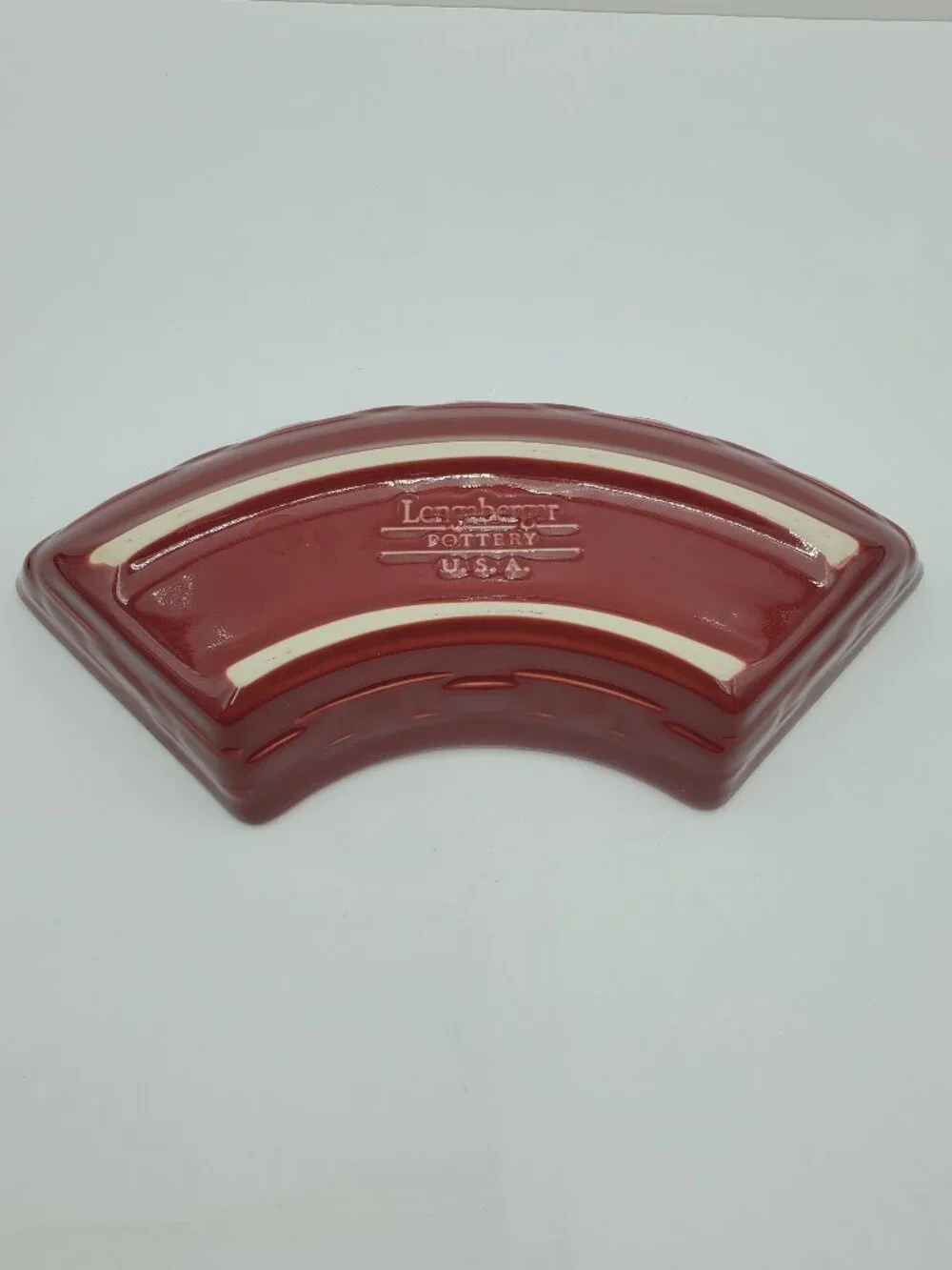 Longaberger Woven Traditions Paprika Crescent Bowl Relish Tray Appetizer Dish
